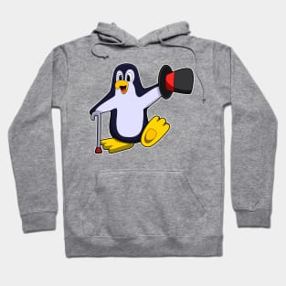 Penguin as Gentleman with Hat & Walking stick Hoodie